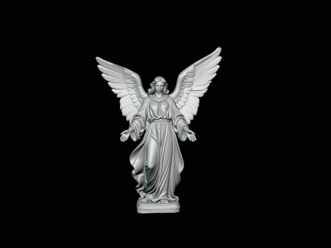 Angel with Open Arms Statue Design 2 - 3D Print Model 3D Print Model