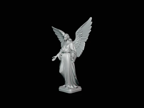 Angel with Open Arms Statue Design 2 - 3D Print Model 3D Print Model