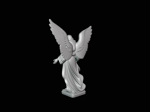 Angel with Open Arms Statue Design 2 - 3D Print Model 3D Print Model