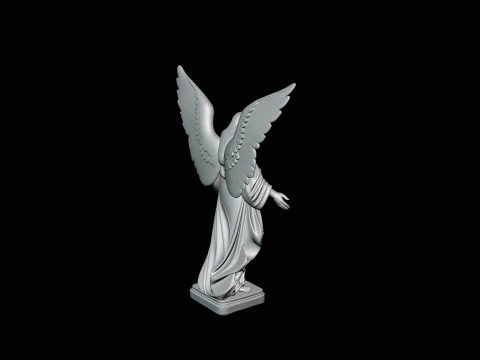Angel with Open Arms Statue Design 2 - 3D Print Model 3D Print Model