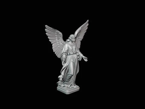 Angel with Open Arms Statue Design 2 - 3D Print Model 3D Print Model