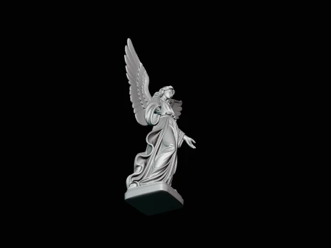 Angel with Open Arms Statue Design 2 - 3D Print Model 3D Print Model