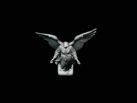 Angel with Open Arms Statue Design 2 - 3D Print Model 3D Print Model