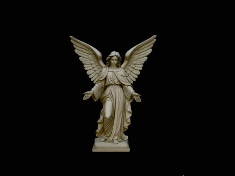 Angel with Open Arms Statue Design 3 - 3D Print Model 3D Print Model
