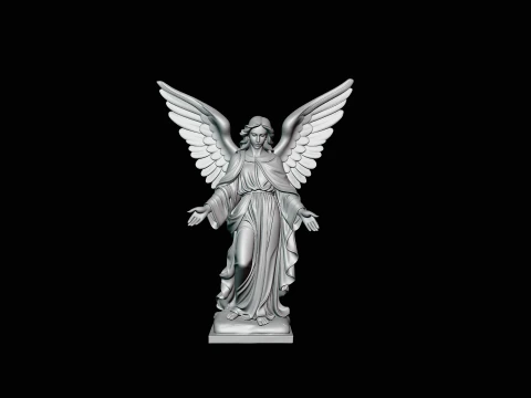 Angel with Open Arms Statue Design 3 - 3D Print Model 3D Print Model