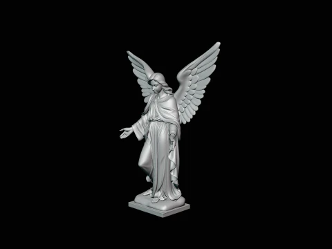 Angel with Open Arms Statue Design 3 - 3D Print Model 3D Print Model