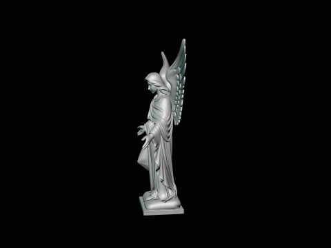Angel with Open Arms Statue Design 3 - 3D Print Model 3D Print Model