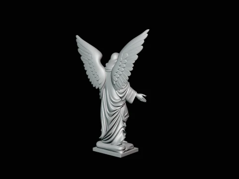 Angel with Open Arms Statue Design 3 - 3D Print Model 3D Print Model