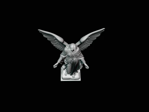 Angel with Open Arms Statue Design 3 - 3D Print Model 3D Print Model