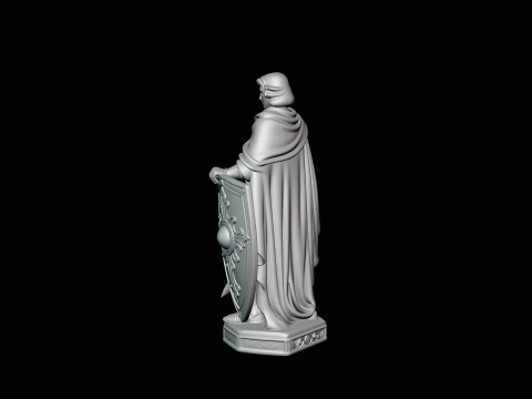 Warrior Saint Knight Statue Design 3 - 3D Print Model 3D Print Model
