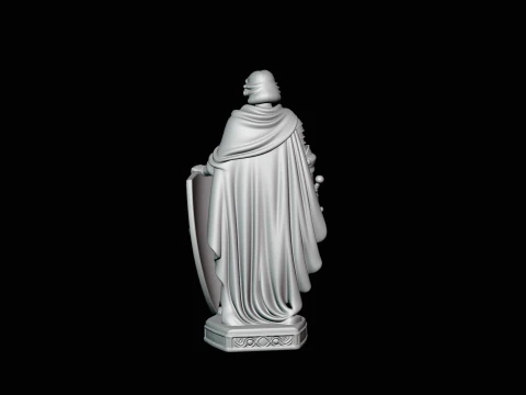 Warrior Saint Knight Statue Design 3 - 3D Print Model 3D Print Model
