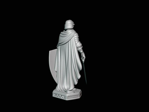 Warrior Saint Knight Statue Design 3 - 3D Print Model 3D Print Model