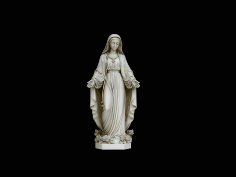 Our Lady of Grace Statue Design 1 - 3D Print Model Modelo de Impressão 3D