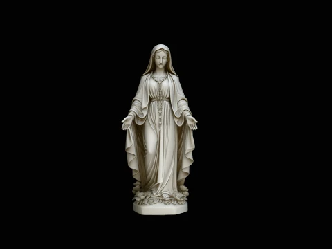 Our Lady of Grace Statue Design 2 - 3D Print Model 3D Print Model