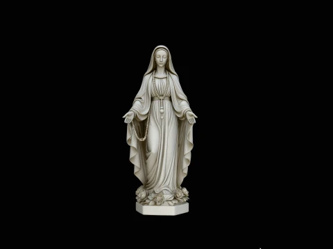 Our Lady of Grace Statue Design 3 - 3D Print Model Modelo de impresión 3D