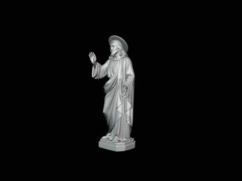 Blessing Christ Statue Design 1 - 3D Print Model 3D Print Model