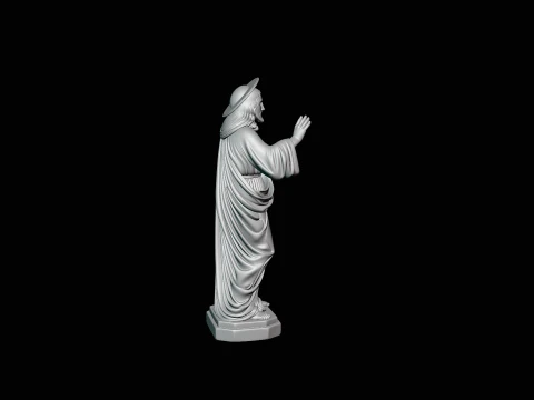 Blessing Christ Statue Design 1 - 3D Print Model 3D Print Model