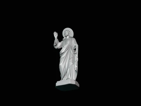 Blessing Christ Statue Design 1 - 3D Print Model 3D Print Model