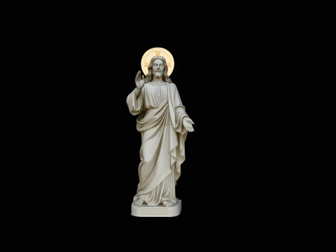 Blessing Christ Statue Design 2 - 3D Print Model Modello di stampa 3D