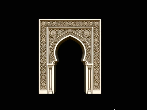 Projeto de modelo 7 do portal do arco mouro - modelo de impressão 3D Modelo de Impressão 3D