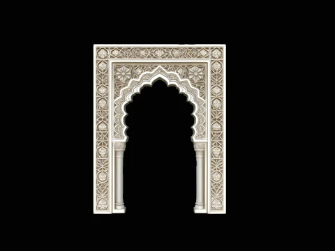 Projeto de modelo de gateway de arco mouro 8 - modelo de impressão 3D Modelo de Impressão 3D