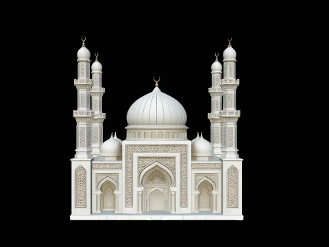 Grand Mosque Model Design 2 - 3D Print Model 3D Print Model
