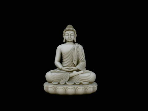 Meditating Buddha Statue Design 1 - 3D Print Model 3D Print Model