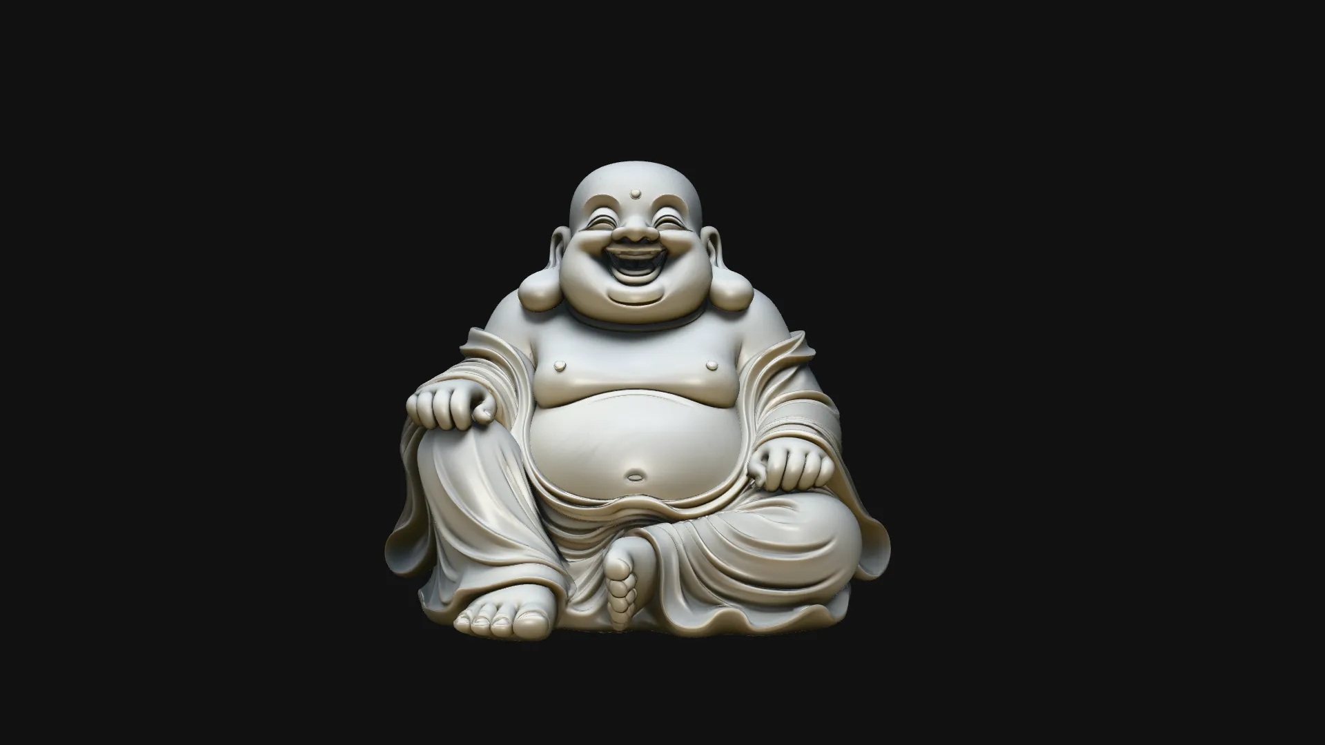 Laughing Buddha Statue Design 4 - 3D Print Model 3D Print Model .c4d .max .obj .3ds .fbx .stl .blend