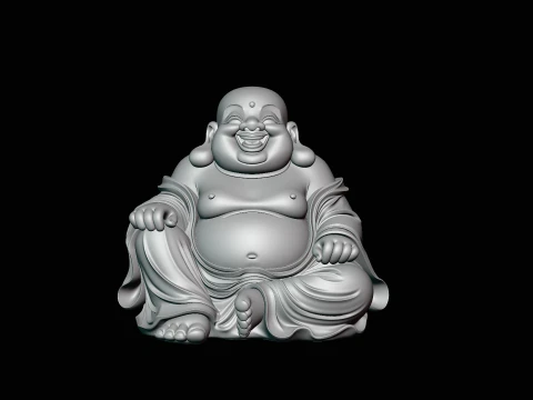 Laughing Buddha Statue Design 4 - 3D Print Model 3D Print Model