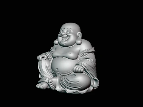 Laughing Buddha Statue Design 4 - 3D Print Model 3D Print Model