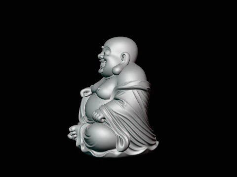 Laughing Buddha Statue Design 4 - 3D Print Model 3D Print Model