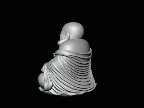 Laughing Buddha Statue Design 4 - 3D Print Model 3D Print Model