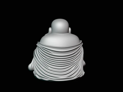 Laughing Buddha Statue Design 4 - 3D Print Model 3D Print Model