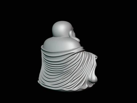 Laughing Buddha Statue Design 4 - 3D Print Model 3D Print Model