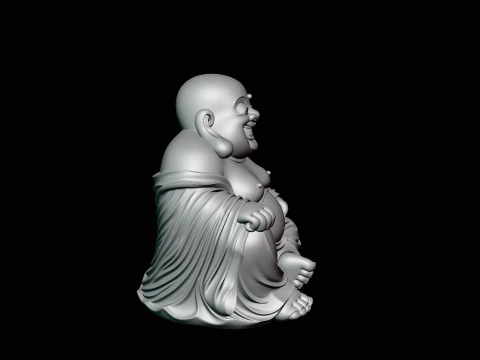 Laughing Buddha Statue Design 4 - 3D Print Model 3D Print Model