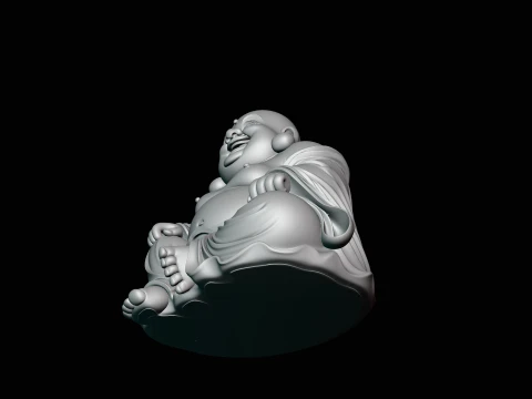 Laughing Buddha Statue Design 4 - 3D Print Model 3D Print Model