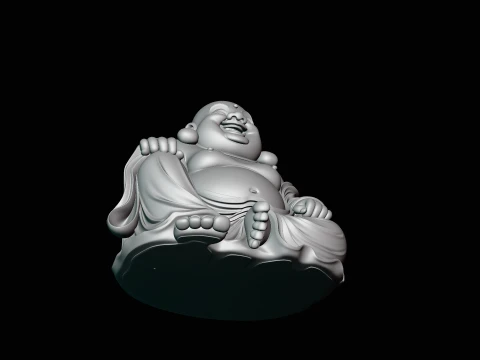 Laughing Buddha Statue Design 4 - 3D Print Model 3D Print Model
