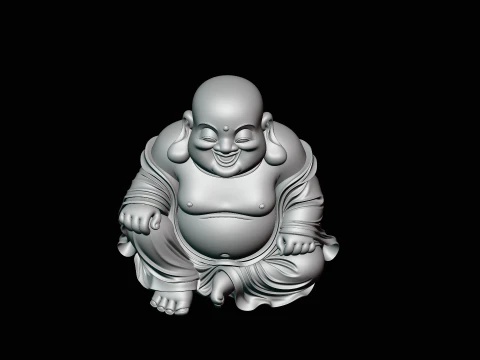 Laughing Buddha Statue Design 4 - 3D Print Model 3D Print Model