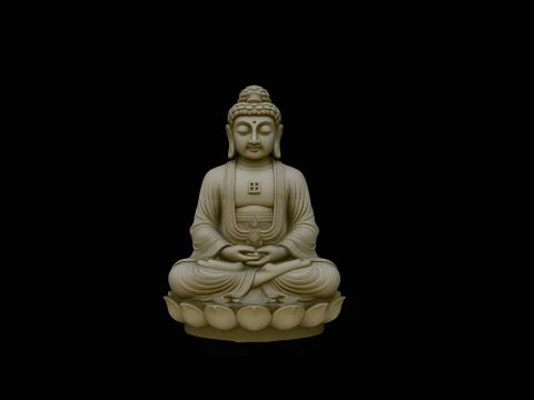 Buddha seduto sulla statua del loto Design 1 - Modello di stampa 3D Modello di stampa 3D