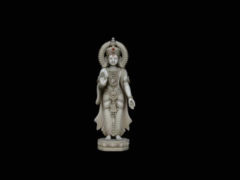 Дизайн стоячої статуї індуїстського божества 1 &ndash; 3D-модель для друку 3D Принт Модель