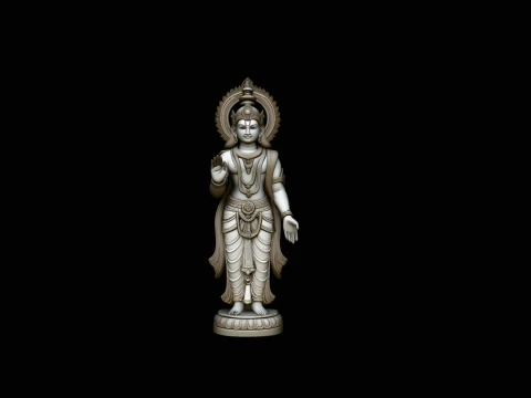Standing Hindu Deity Statue Design 2 - 3D Print Model 3D Print Model