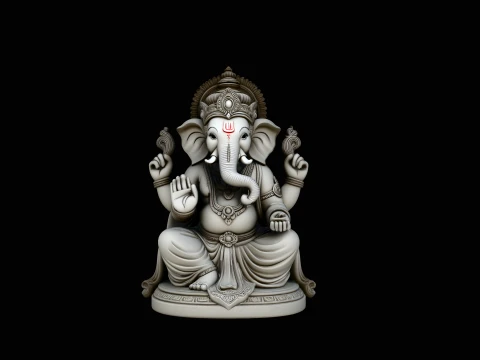 Projeto da est&aacute;tua de Ganesha 1 - modelo de impress&atilde;o 3D Modelo de Impressão 3D