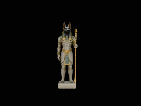 Anubis Egyptian God Statue Design 2 - 3D Print Model 3D Print Model