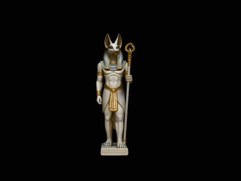 Anubis Egyptian God Statue Design 3 - 3D Print Model 3D Print Model