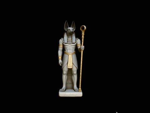 Anubis Egyptian God Statue Design 4 - 3D Print Model 3D Print Model