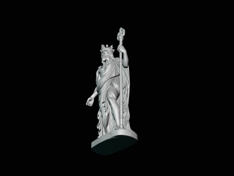 Poseidon Sea King Statue Design 4 - 3D Print Model 3D Print Model