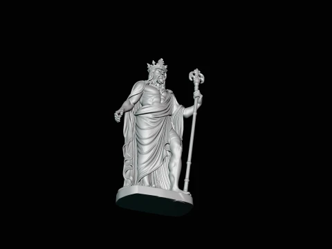 Poseidon Sea King Statue Design 4 - 3D Print Model 3D Print Model