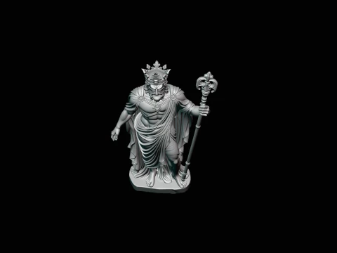 Poseidon Sea King Statue Design 4 - 3D Print Model 3D Print Model