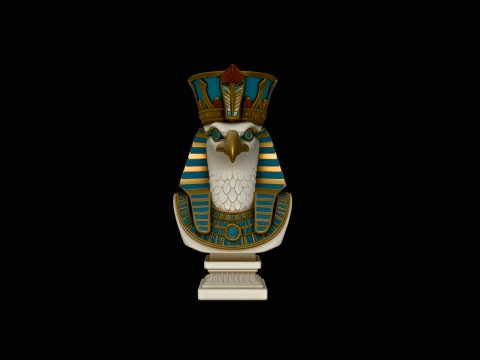 Horus Falcon Bust Statue Design 1 - 3D Print Model 3D Print Model