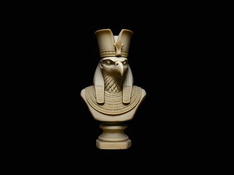 Horus Falcon Bust Statue Design 2 - 3D Print Model 3D Print Model